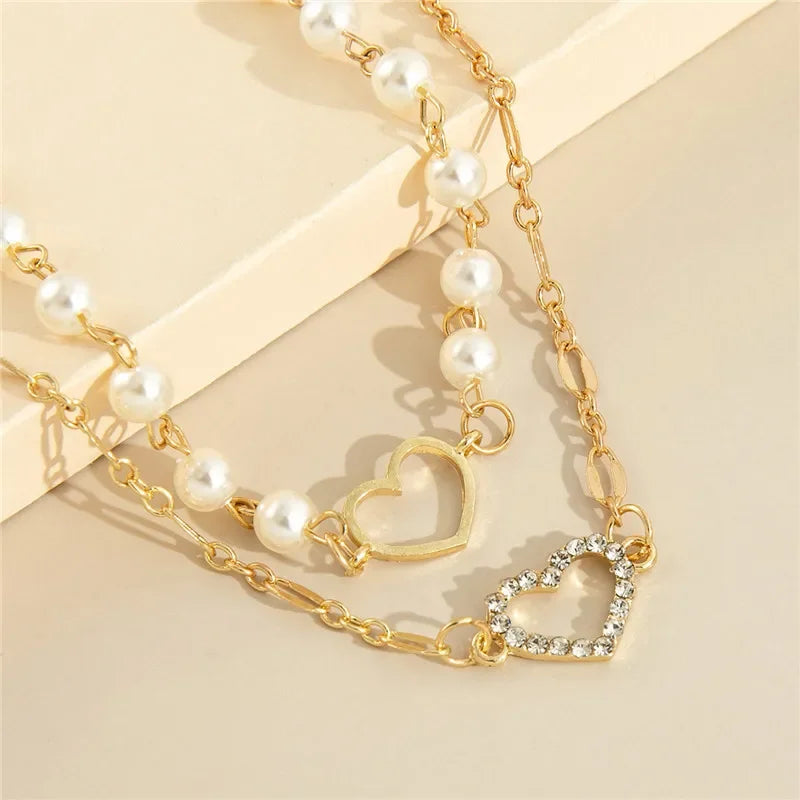 Double Heart Elegance Necklace