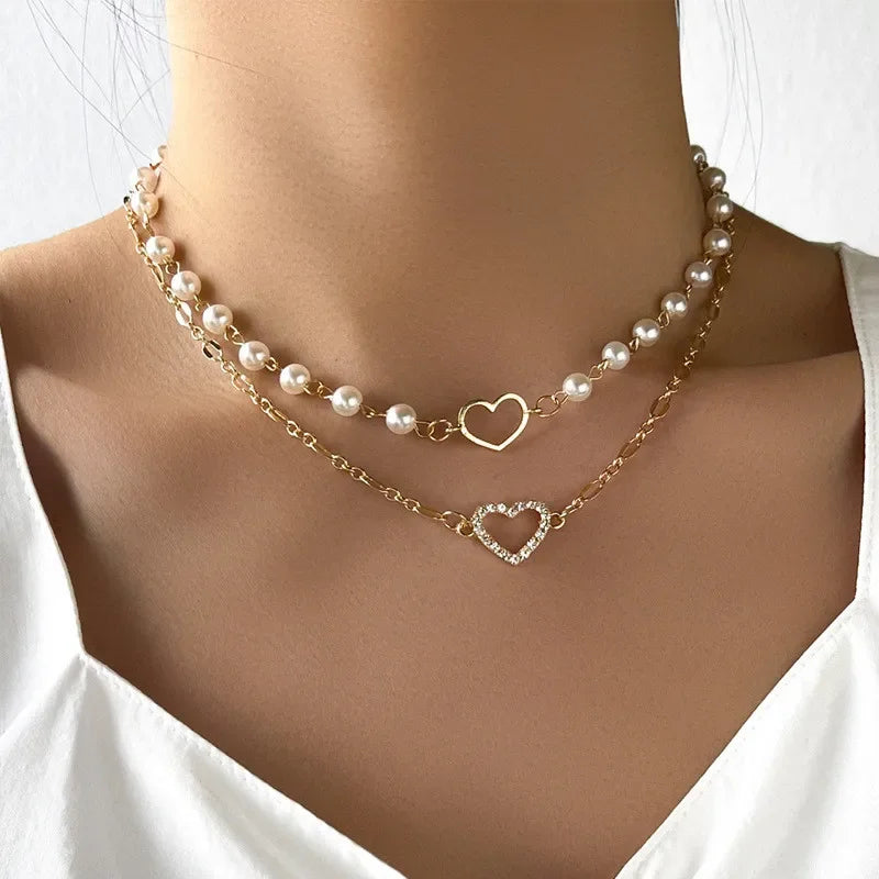 Double Heart Elegance Necklace