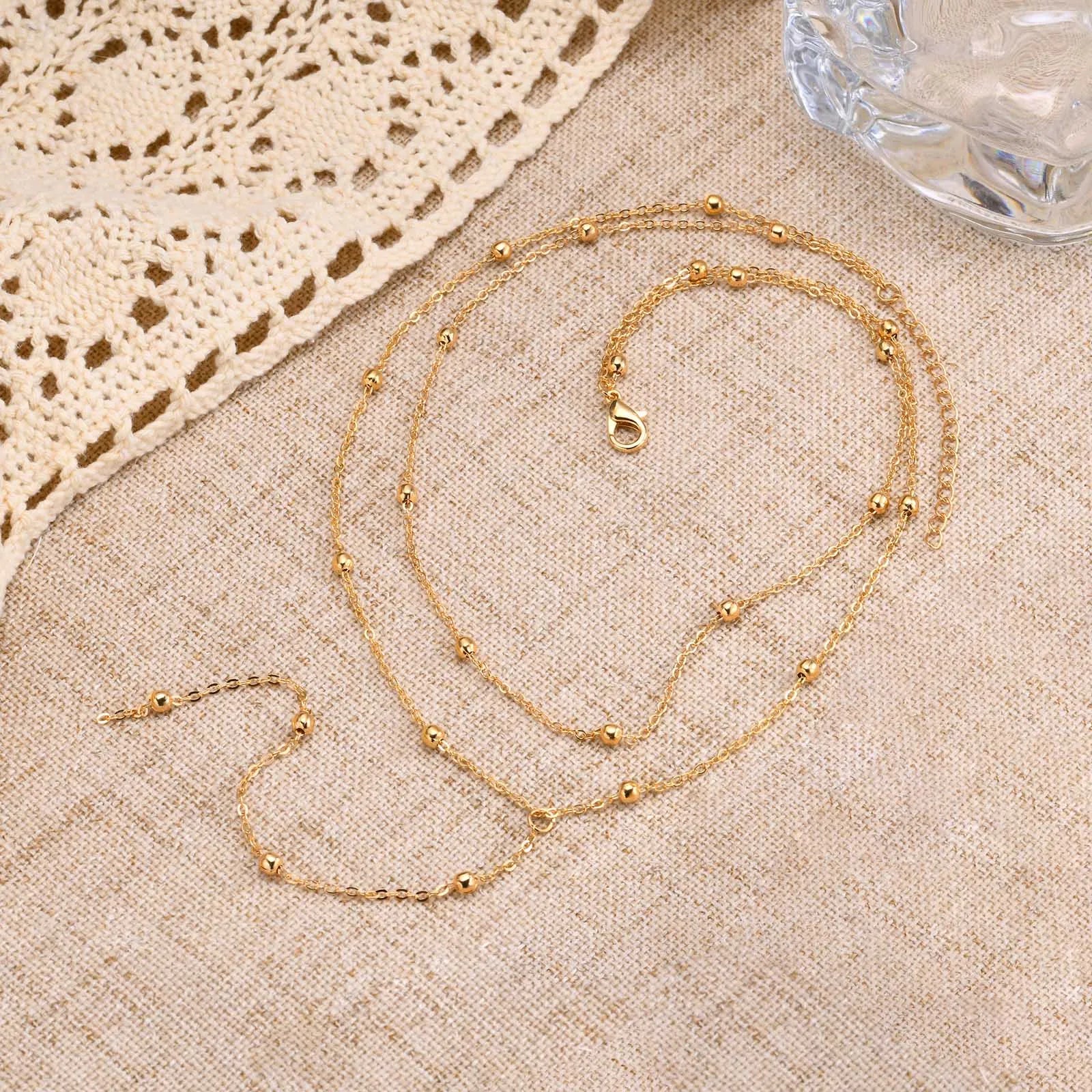 Golden Lariat Elegance Necklace