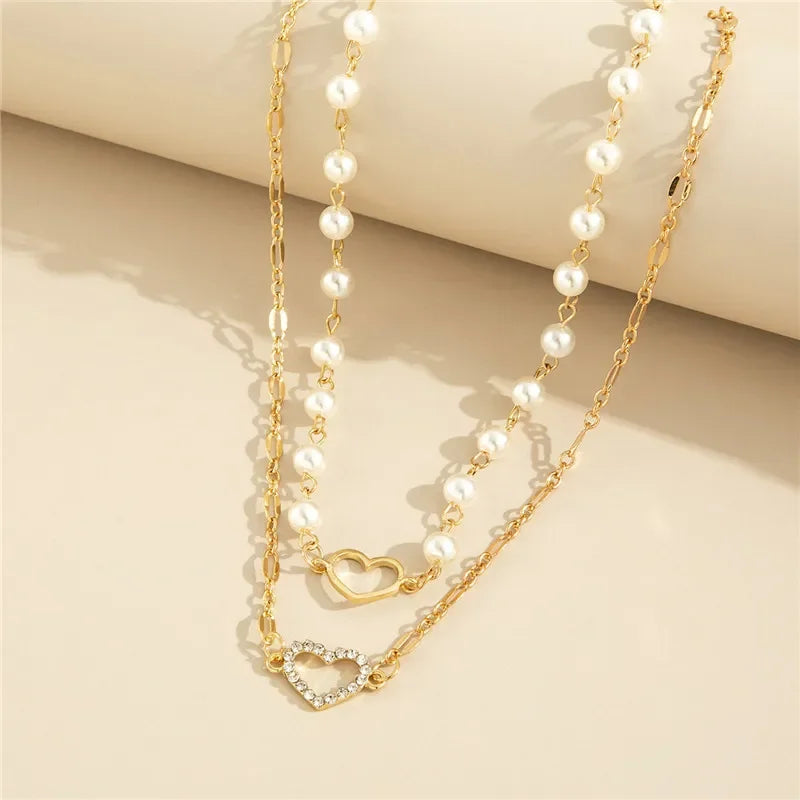 Double Heart Elegance Necklace