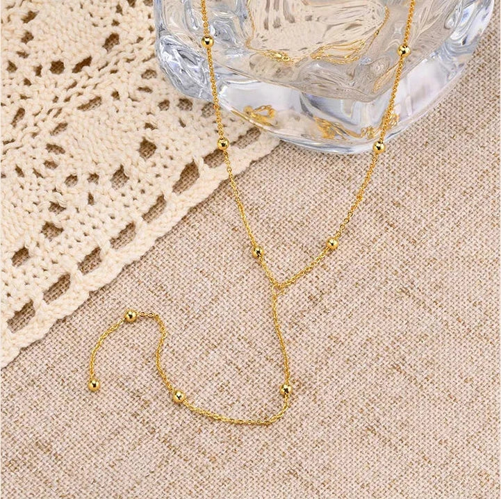 Golden Lariat Elegance Necklace