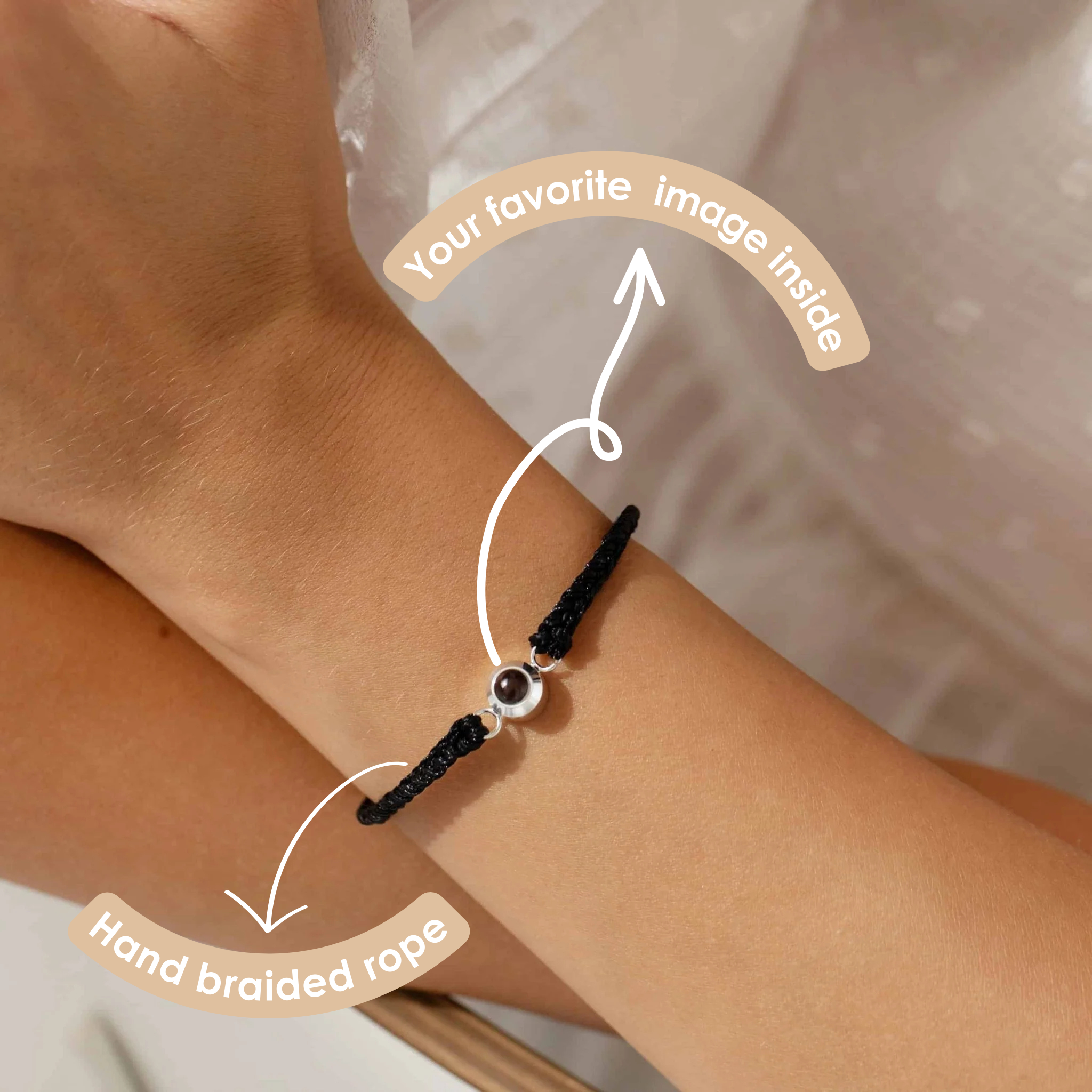 Braided Photo Bracelet